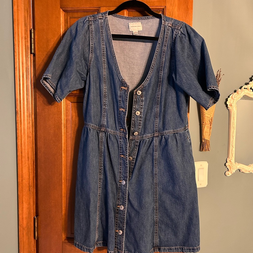 AE denim babydoll dress L